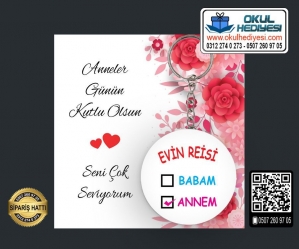 Anneler Günü Anahtarlıkları - (TOPTAN) - Model 4