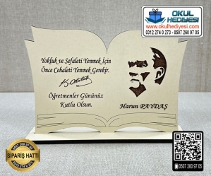 Kitap Şeklinde Öğretmene İsimlik Kitap Şeklinde Öğretmene İsimlik