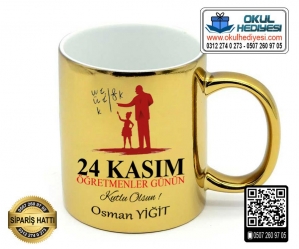 Öğretmenlere Özel Altın Renk Kupa Bardak - 1 Model Öğretmenlere Özel Altın Renk Kupa Bardak - 1 Model