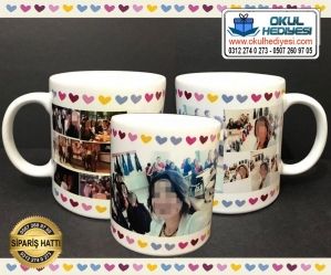 Kalp Çerçeveli Öğretmen Kupa Bardak Kalp Çerçeveli Öğretmen Kupa Bardak