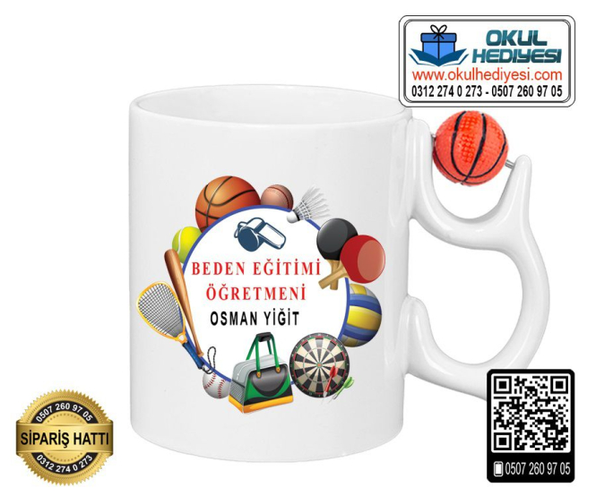 Beden Öğretmenine Hediye Basketbol Toplu Kupa Bardak En Uygun Fiyatla