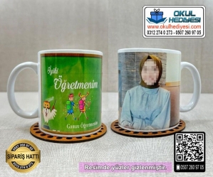 Öğretmene Resimli Kupa Bardak Öğretmene Resimli Kupa Bardak