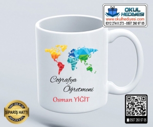 Coğrafya Öğretmenine Kupa Bardak - 1 Coğrafya Öğretmenine Kupa Bardak - 1