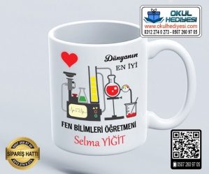 Fen Bilgisi Öğretmenine Kupa Bardak - 3 Fen Bilgisi Öğretmenine Kupa Bardak - 3