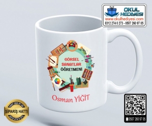 Görsel Sanatlar Öğretmenine Kupa Bardak - 1 Görsel Sanatlar Öğretmenine Kupa Bardak - 1