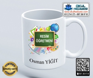 Resim Öğretmenine Kupa Bardak - 1 Resim Öğretmenine Kupa Bardak - 1