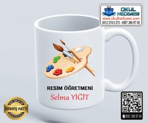 Resim Öğretmenine Kupa Bardak - 2 Resim Öğretmenine Kupa Bardak - 2