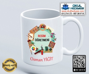 Resim Öğretmenine Kupa Bardak - 4 Resim Öğretmenine Kupa Bardak - 4