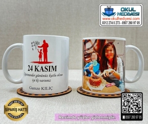 Öğretmen Resimli Kupa Bardak Öğretmen Resimli Kupa Bardak