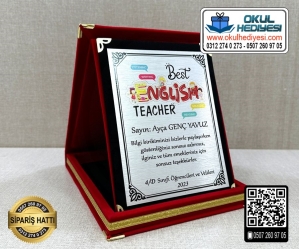 İngilizce Öğretmenine Plaket İngilizce Öğretmenine Plaket