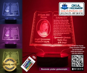 3D Öğretmene Özel Kitap Lamba 3D Öğretmene Özel Kitap Lamba