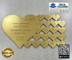 Kalpli Pleksi Öğretmen İsimliği ( Askılı ) Kalpli Pleksi Öğretmen İsimliği ( Askılı )