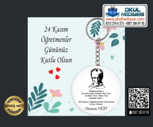 Öğretmenler Günü Anahtarlığı (Toptan) - 3 Öğretmenler Günü Anahtarlığı (Toptan) - 3