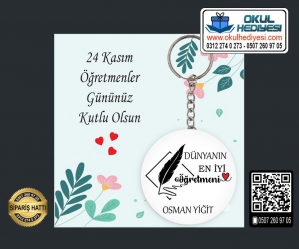 Öğretmenler Günü Anahtarlığı (Toptan) - 4 Öğretmenler Günü Anahtarlığı (Toptan) - 4