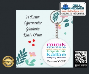 Öğretmenler Günü Anahtarlığı (Toptan) - 7 Öğretmenler Günü Anahtarlığı (Toptan) - 7