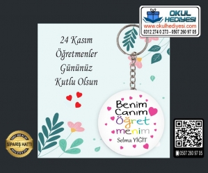 Öğretmenler Günü Anahtarlığı (Toptan) - 9 Öğretmenler Günü Anahtarlığı (Toptan) - 9